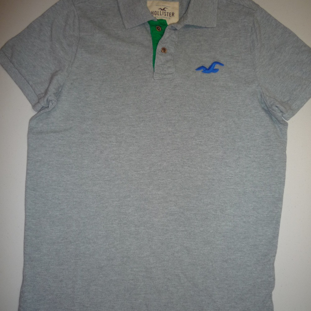 NWOT Hollister Men's SS Gray PoloShirt ~ size XL